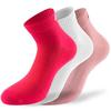 Lenz Performance Quarter Tech Socken, weiss-rot-pink, Größe 39 40 41 42