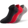 Lenz Performance Sneaker Tech Socken, schwarz-grau-rot, Größe 39 40 41 42