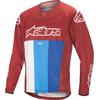 Alpinestars Techstar LS Fahrrad Jersey, rot-blau, Größe S